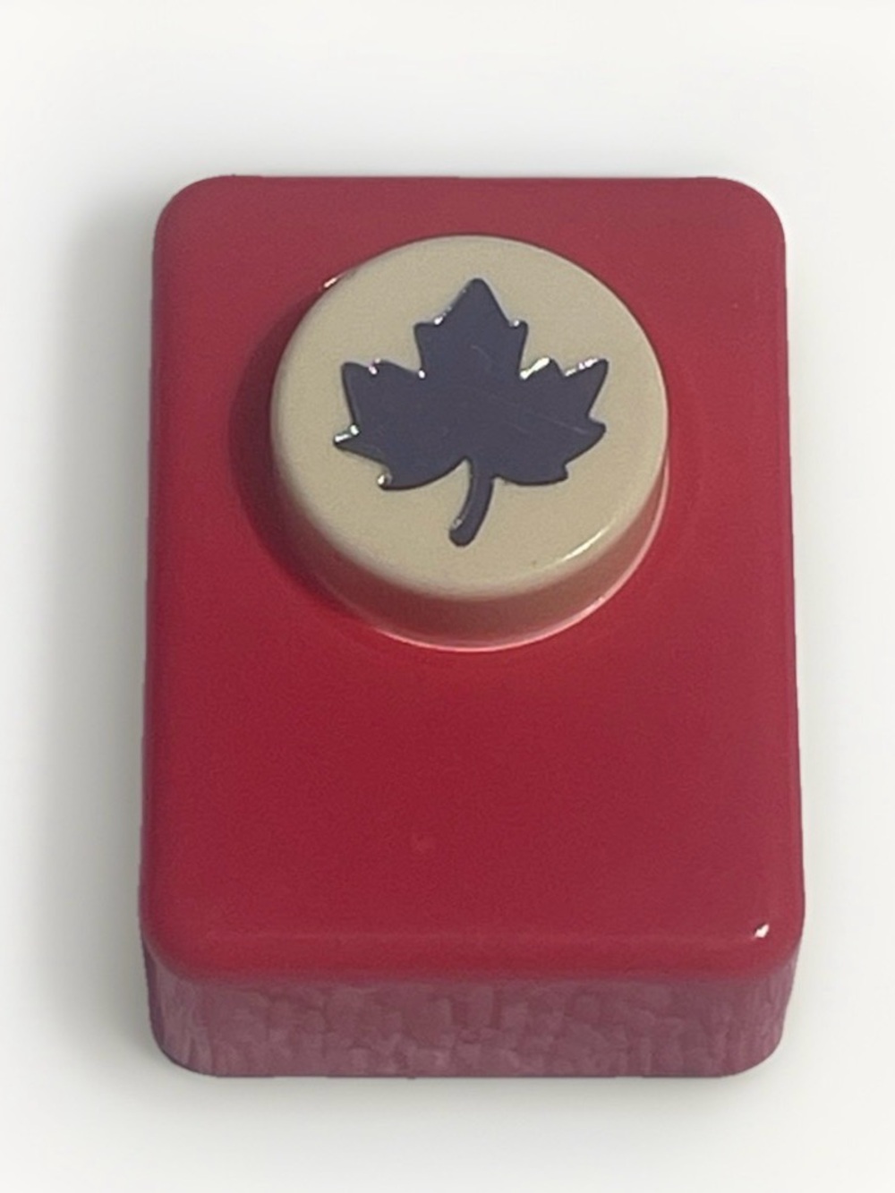Red Paper Craft Punch with Maple Leaf Design